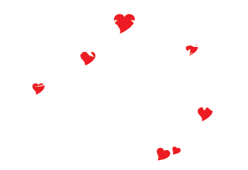 The healing heart logo with a illustrated tree with hearts all over it.
